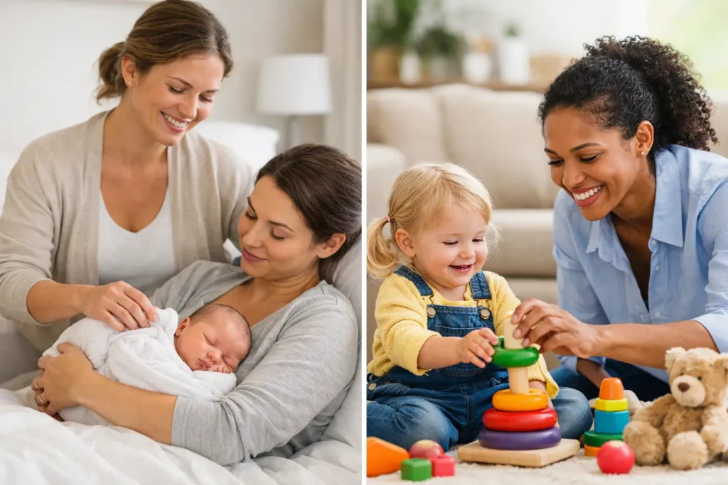 Postpartum Doula vs Nanny: Which Help Fits?